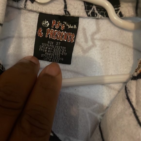 PJ’s & Presents Boys 3T Halloween Pjs 2pc St Button Up Orange/Blk/White - Picture 5 of 5